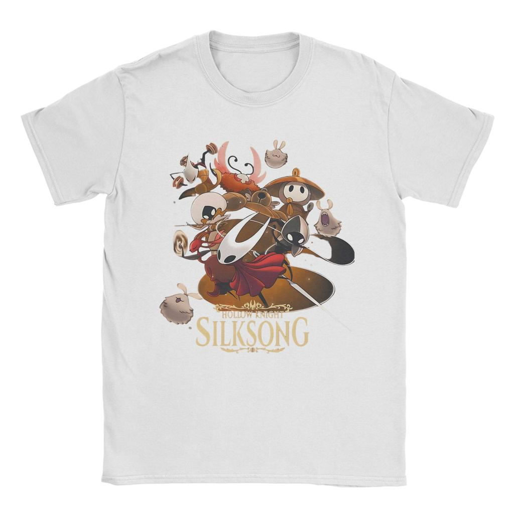Game Hollow Knight Silksong T-Shirts for Men Creative Pure Cotton Tees O Neck Short Sleeve T Shirts Birthday Gift Clothing