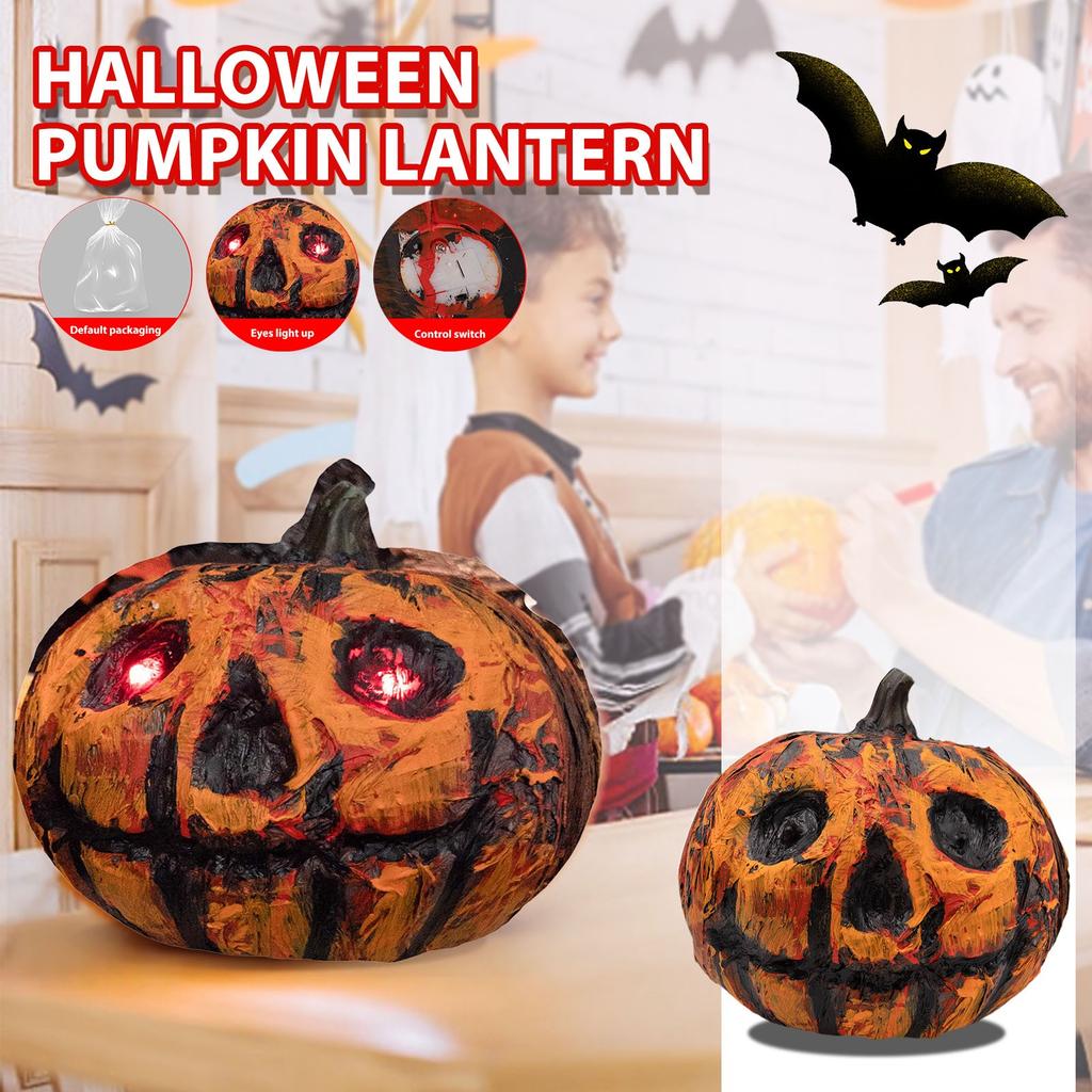 Halloween Pumpkin  Toys Theme Haunted House Room Text Sense Luminous Ornaments Decorations