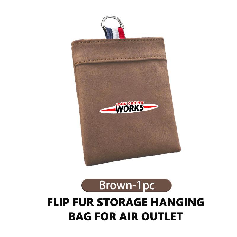 Suede Car Air Outlet Hanging Storage Bag Organizer Holder For MINI Cooper One JCW Clubman Countryman R55 R56 F55 F56 s4
