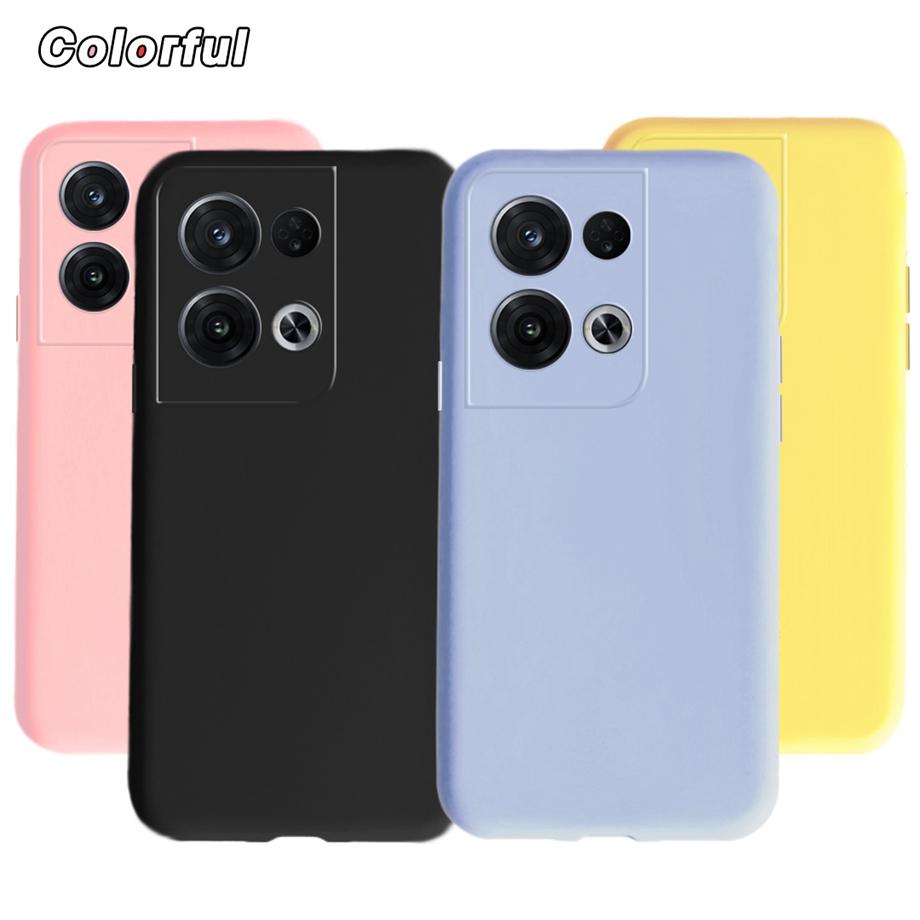For Oppo Reno 8 Pro Plus 5G Case Simple Colorful Cute Liquid Silicone Bumper For Fundas Reno8 Pro+ Reno8 4G 8Pro Back Cover Capa