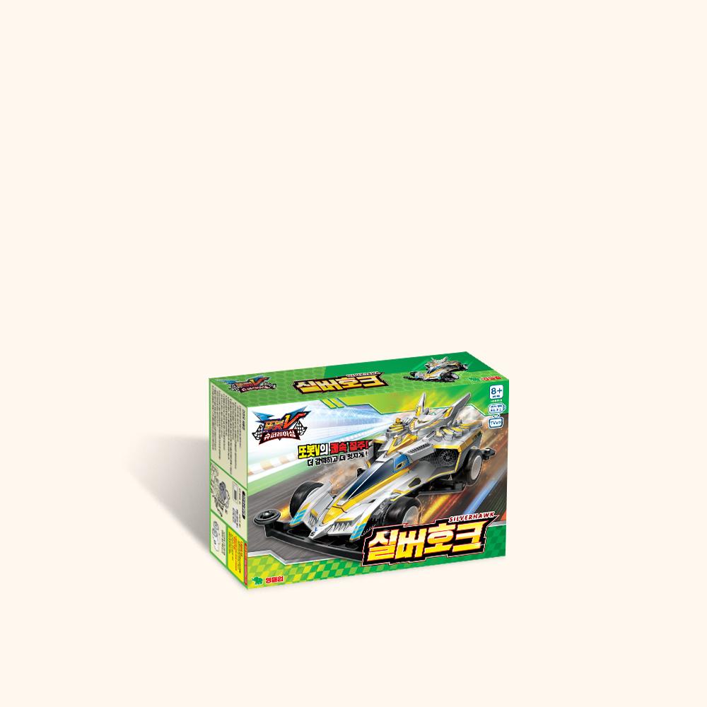 [young toys] Tobot V Super Racing Silverhawk Transforming Robot Figure