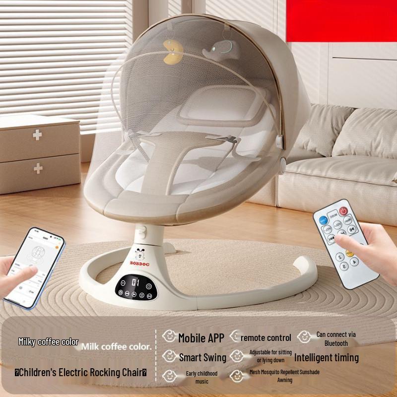 Электрическая качалка Bobodou для малышей - Успокаивающая колыбелька и качалка для новорожденных