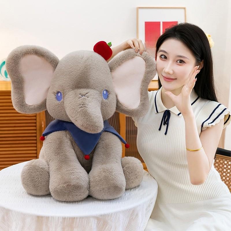 Cute Elephant Plush Toy With Soft Short Pile Fabric For Kids And Babies