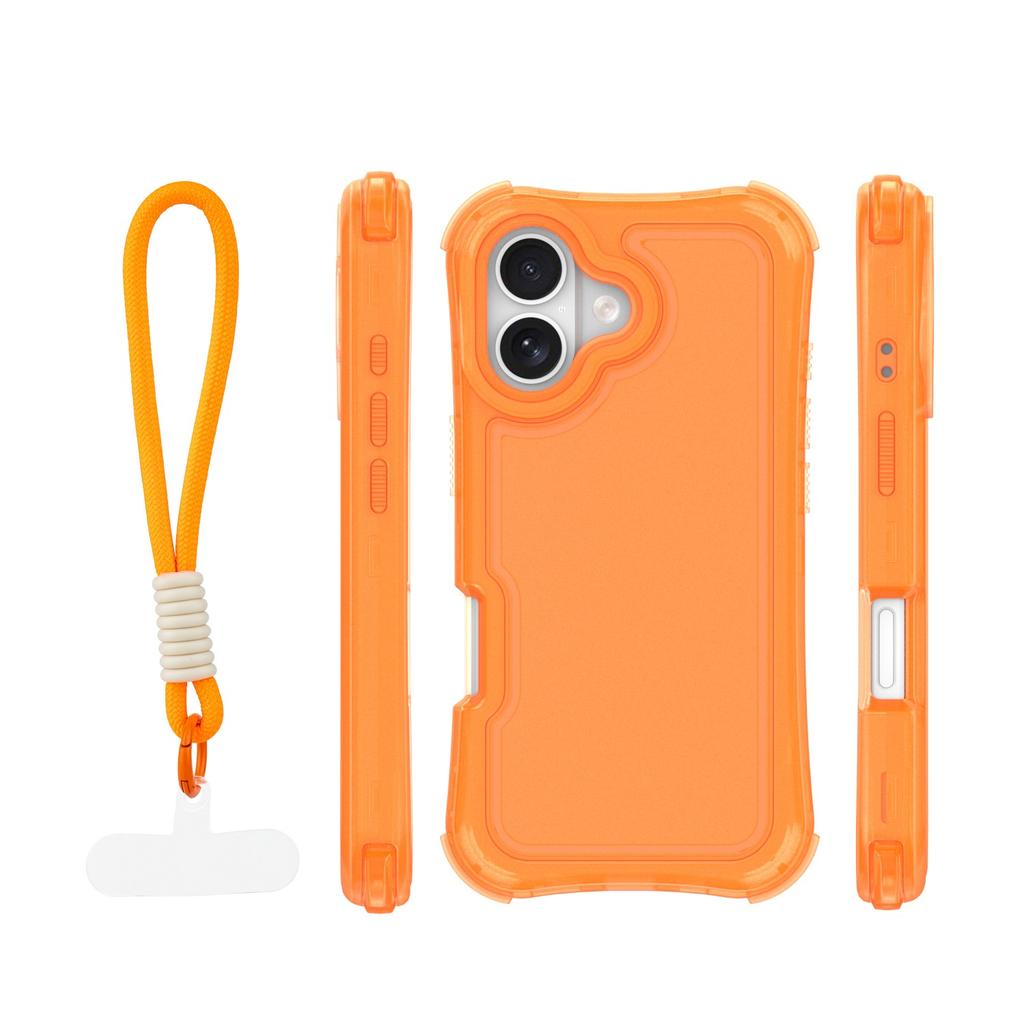 Nakładka Safepop Ze Smyczą Do Iphone 17 6,3" Pomarańczowa