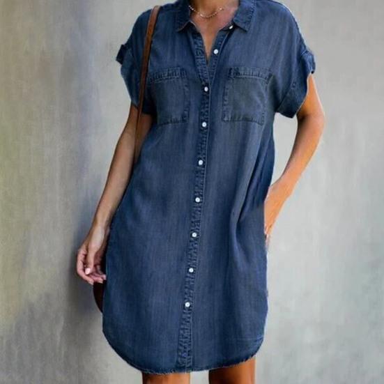 Повседневное платье, модная уличная одежда, популярное мини-платье из искусственного денима, женская одежда на ощупь