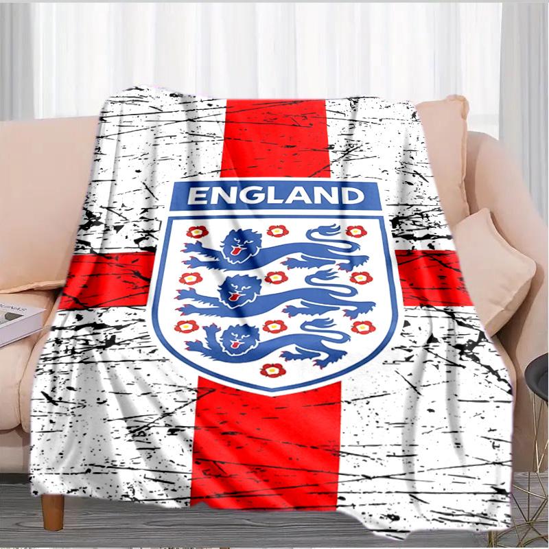 England Football Crest Printed Throws Blanket Soft Flannel Blankets for Couch Bed Gifts for Men Women Picnic blanket Christmas gifts