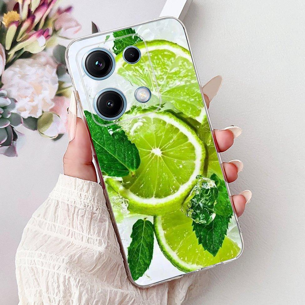 Clear For Redmi Note 14S 4G Case Cover Luxury Butterfly Love Fashion Flowers Cool Lion Cute Painted Soft Casing