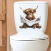 Newspapers Yak Toilet Sticker Removable Self-adhesive Waterproof PVC Living Room Bathroom Wall