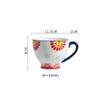 Nordic Hand-painted Ceramic Breakfast Mug Creative Personality Trend Large Capacity Coffee Oatmeal Mug Milk Cup