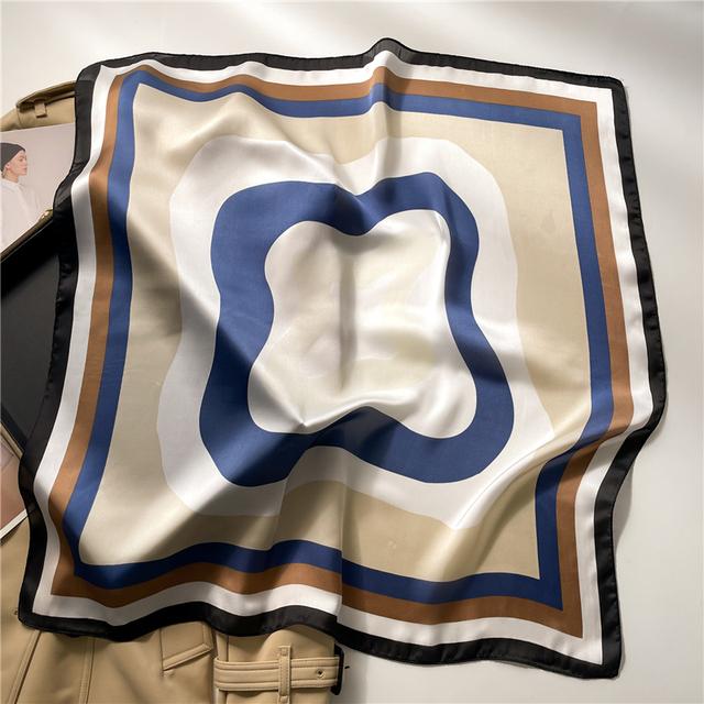 Шелковый квадратный шарф для женщин, шейный платок, женские повязки для волос, ленточная повязка на голову, роскошная шаль, атласный хиджаб, модные накидки, бандана