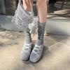 Small Niche Design Ballet Sports Shoes for Women, Spring 2025 New Leather Thick Soled Korean Mary Jane Casual Shoes