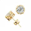 Fashion Jewelry Crown Women Classic Shining Zircon Small Stud Earrings Gold Color Ears Stud for Men Crystal Earrings