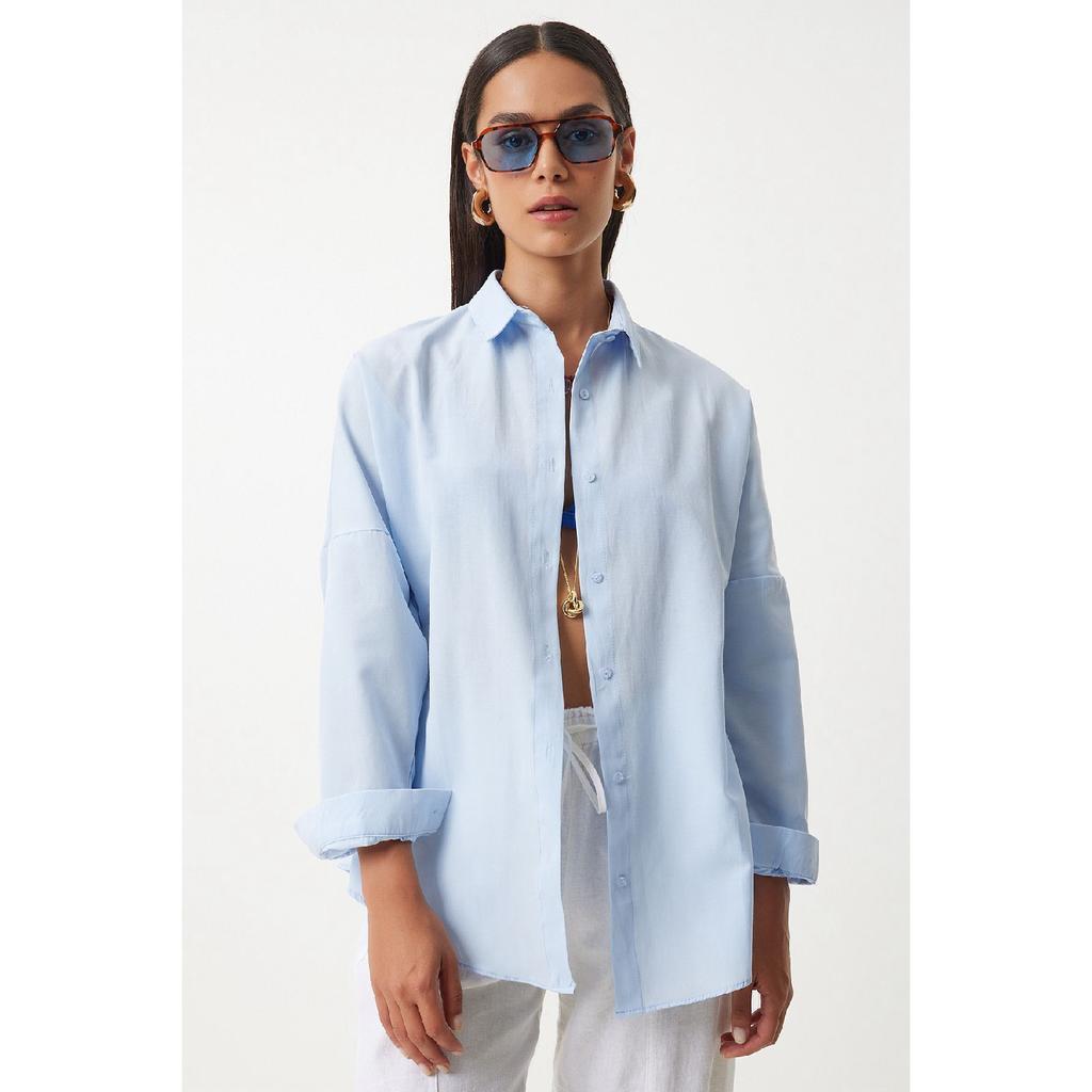 Базовая рубашка Oversize шоколадного цвета