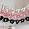 Bowknot Ribbon Garland Flags Princess Girls Room Wall Hanging Banner For Kids Birthday Baby Shower Wedding Party Decoration