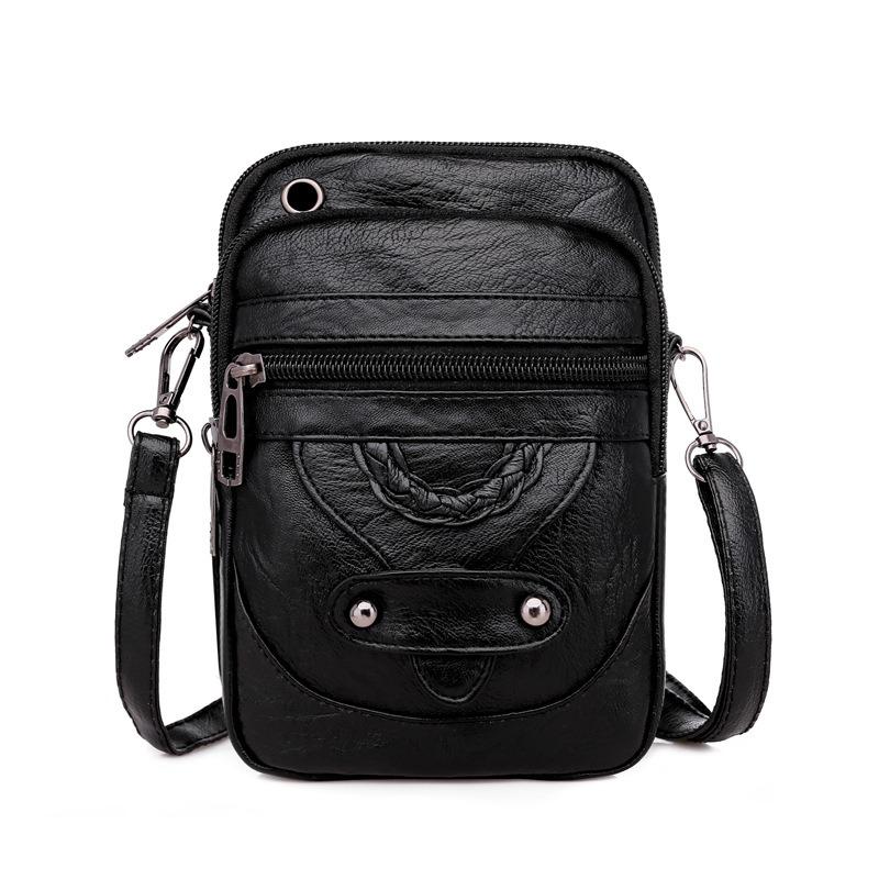 Women Crossbody Bag New Texture Shoulder Bag Phone Bag Soft Leather Chic Euro-American Style Mature Fashion Vintage Small Bag