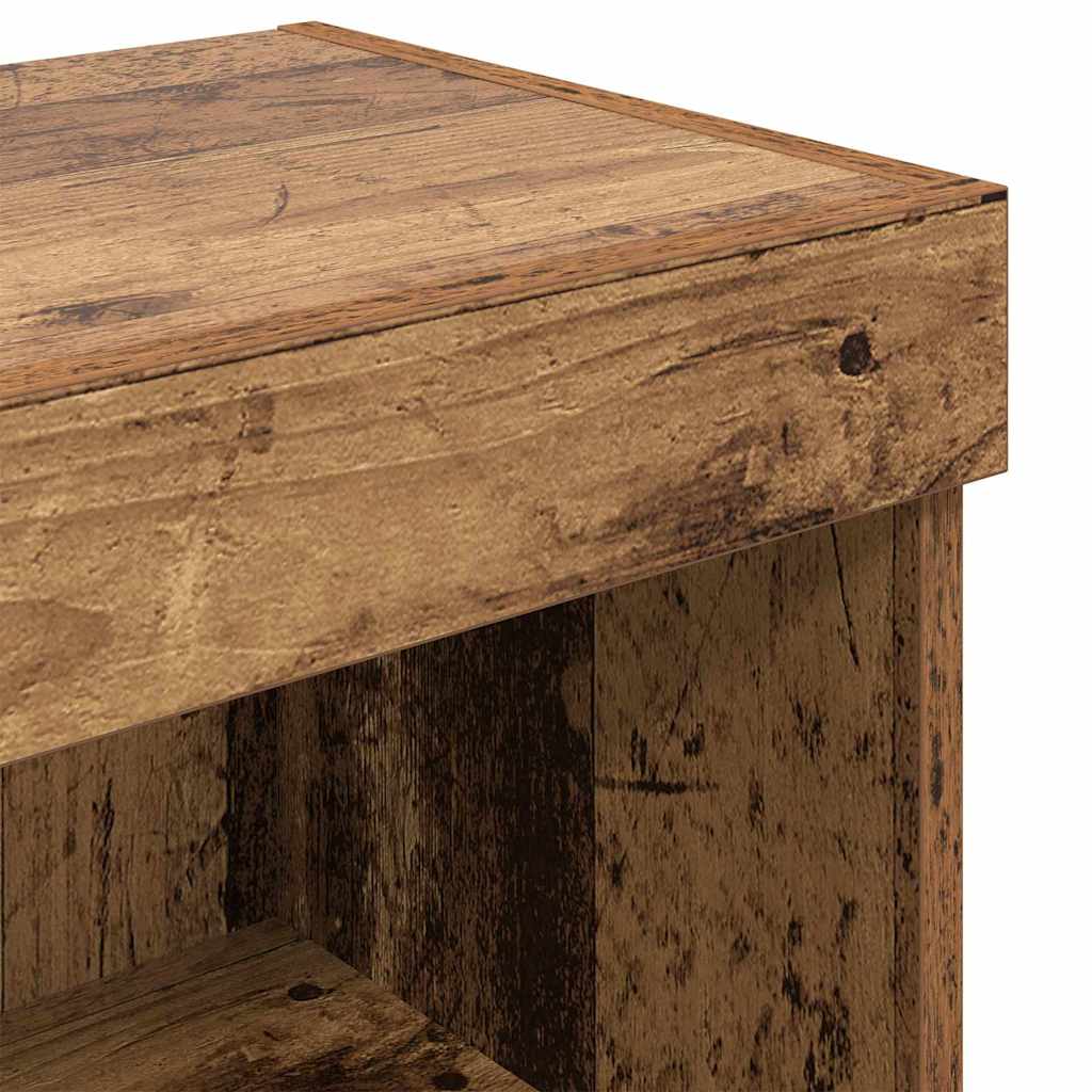 LED TV Cabinet Set in Rustic Wood Look 60 x 30 x 30 cm Particleboard