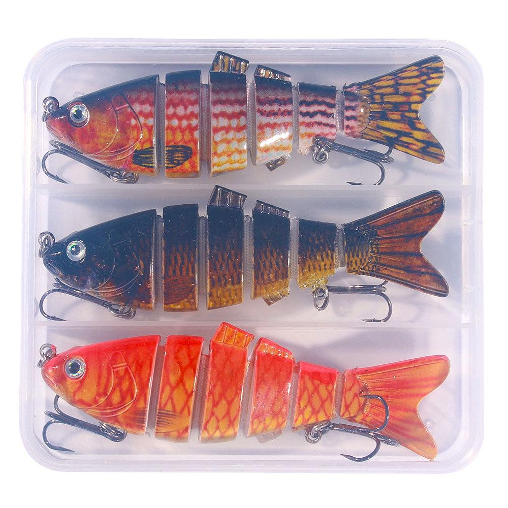 New 18g Multi-Jointed Micro Fish Lure, 6 Sections, Bionic Design for Bass and Asp Fishing.