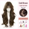 Natural-Look Long Curly Full Wig with Large Waves - Invisible Seamless Cap for Fluffy, Voluminous Coverage