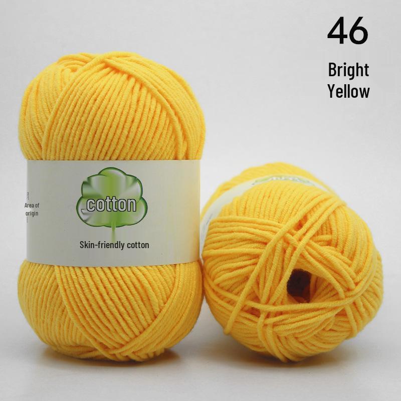 Пряжа из гребенного 5-слойного молочного хлопка для вязания и вязания крючком своими руками - Набор материалов средней толщины для шарфа и пледа