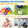 Hungdao 20 Pack Dog Squeaky Balls Soft Latex Squeaky Dog Toys Small Interactive Pet Chewing Toys for Puppy Training Interactive Fetch Play(Face)