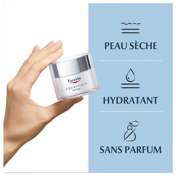 Crème Hydratante - Eucerin - Aquaporin Active - 50ml - Peaux Sèches - Non Comédogène