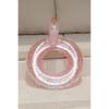 Shiny Pink Swan Inflatable Crown Swim Ring Cartoon Design For Adults Swimming Activities