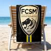 Fcsm Football Club Emblem Beach Towel - Soft, Absorbent Microfiber, Lightweight, Ideal for The Beach, Parties, Travel, Camping fan gifts