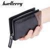 Mens Business Wallets Artificial Leather Vintage Design Short Zipper Coin Purse Wallet