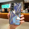Матовый чехол с геометрическим узором для Samsung S25 S24 Fe S22 Plus Ultra S23 S21 A56 A36 A55 A16 A54 A35 A52 A25 A15 A14 5g A32 гибридный чехол-накладка