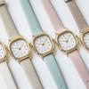 [Fieldwork] Женские часы с аналоговым кожаным ремешком, простые прямоугольные, бежевые, Sook GY080-2