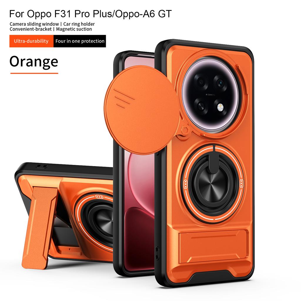 Чехол для OPPO A6 GT Чехол Oppo F31 Pro F31 Pro + Чехол для телефона Магнитный складной держатель Magsafe Военная броня Защитная крышка для камеры