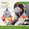 JollyBaby Stroller Pendant: Plush Baby Car Toy & Rattle with Wind Chime