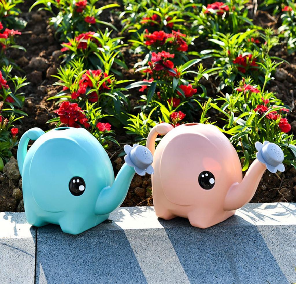 2500ml Kids Cute Plants Sprinkler Home Irrigation Gardening Elephant Water Can Watering Pot