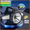 Strong Light Solar Charging Outdoor Ultra Bright Large Capacity Long-range LED Household Durable Patrol Mine Handheld Searchlight
