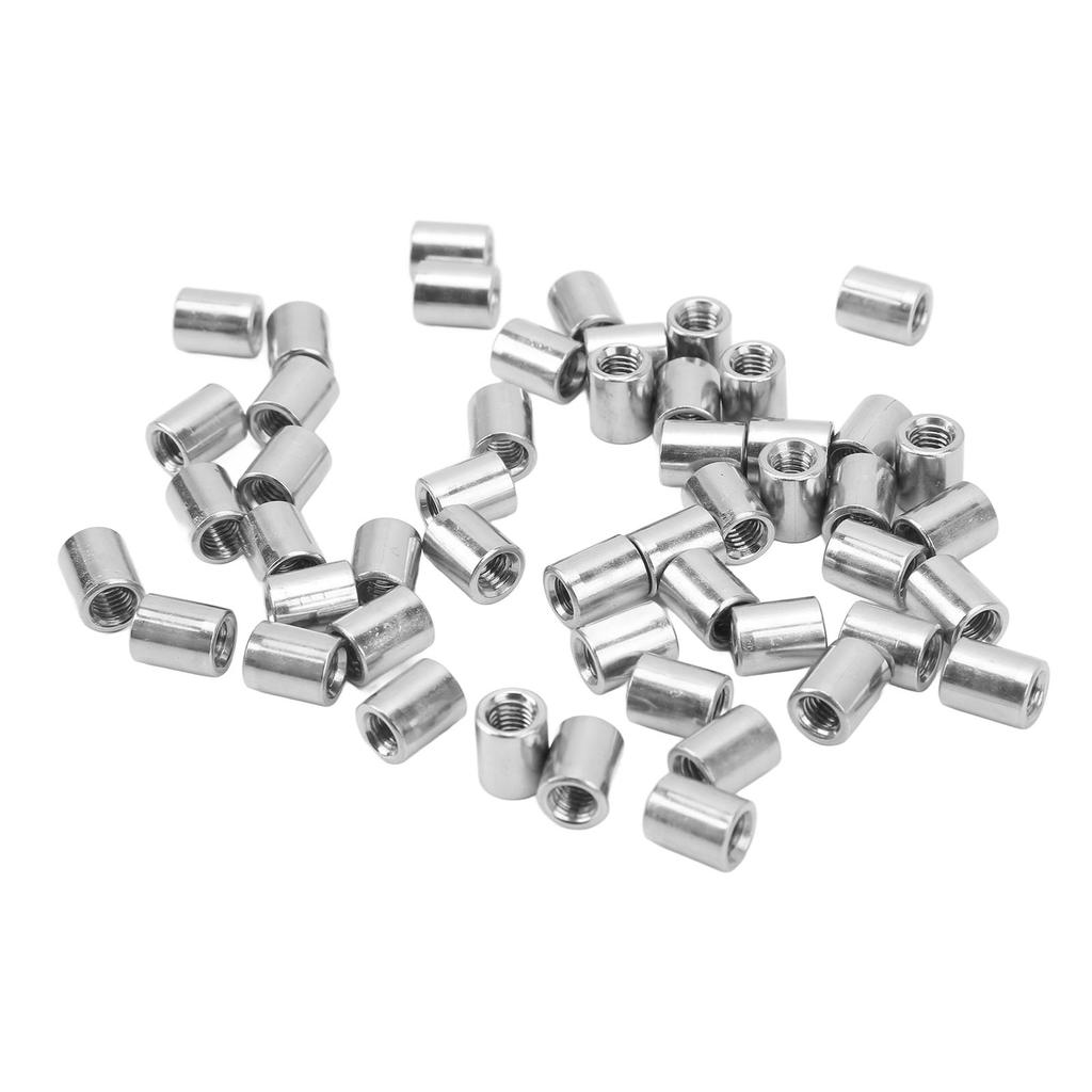 Набор круглых соединительных гаек 50 шт. M5 X 0.8 8 L10мм внутренняя резьба, нержавеющий комплект соединительных гаек для