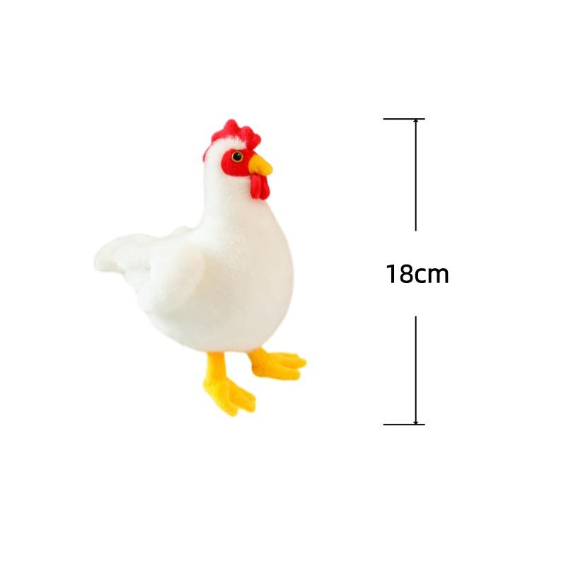 Chicken Plush Toys Simulated White Chicken Stuffed Doll Toys 18/25cm Home Decor Toys Gifts Hobbies Collectionhitite