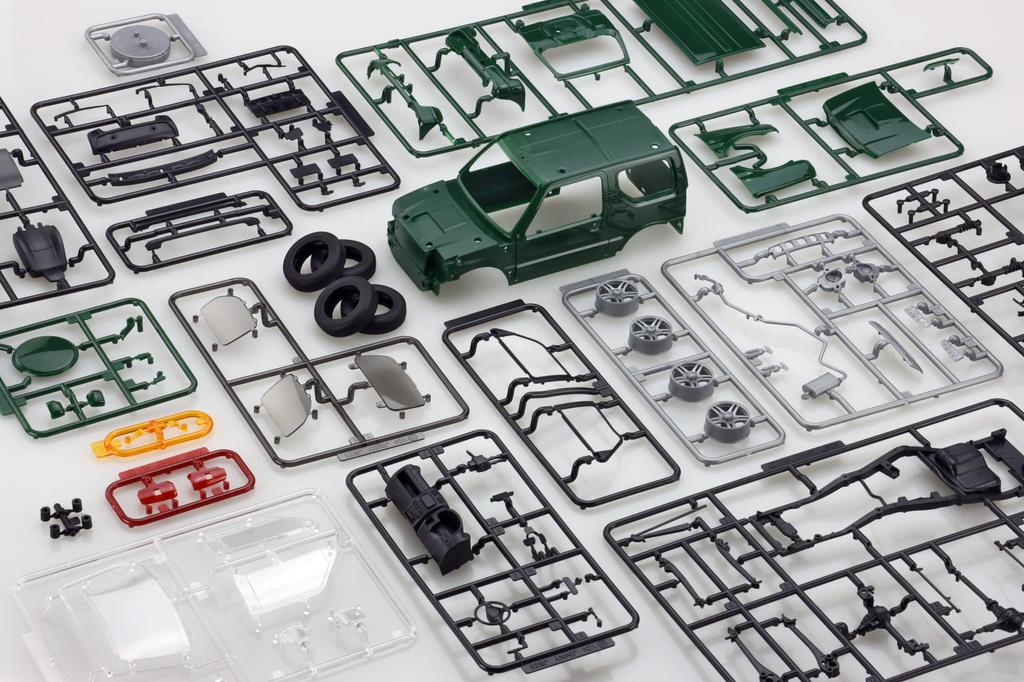 Car NEXT Series Suzuki Jimny JB23 Khaki Pearl Plastic Model 1/24 No.13 (Land Venture/Cool Metallic)