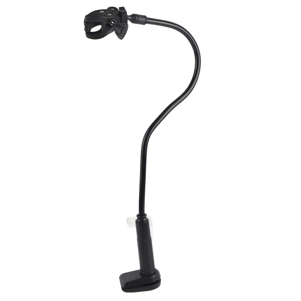 Aluminum Alloy Grooming Stand Stable 360 Degree Adjustable Pet Dryer Clamp Mount Black Gooseneck Dual‑Use Dryer Support