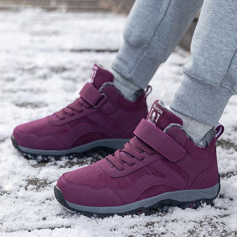 Warm cotton shoes, velvet men's winter thickened walking shoes, father shoes soft sole non-slip