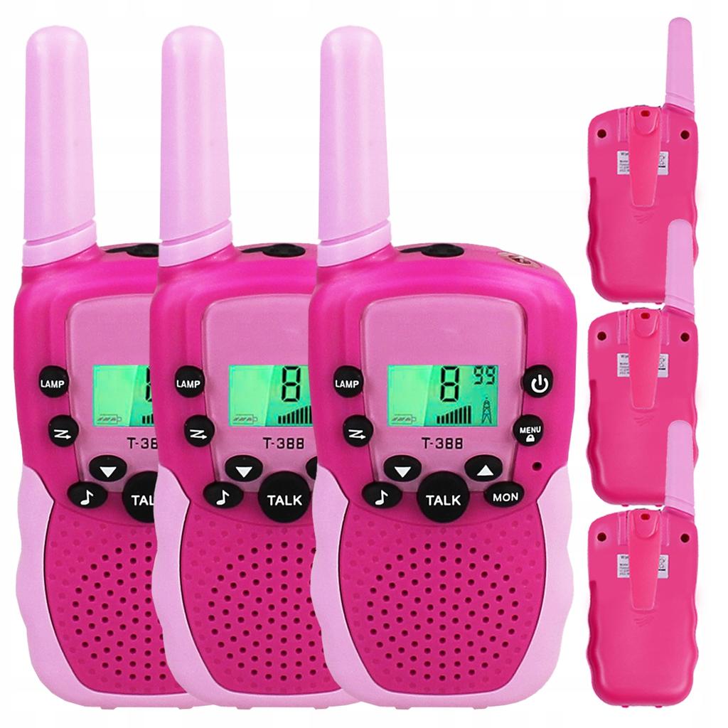 [PACZA] Walkie Talkie Set for Kids 3 pcs. Pink Z3004R
