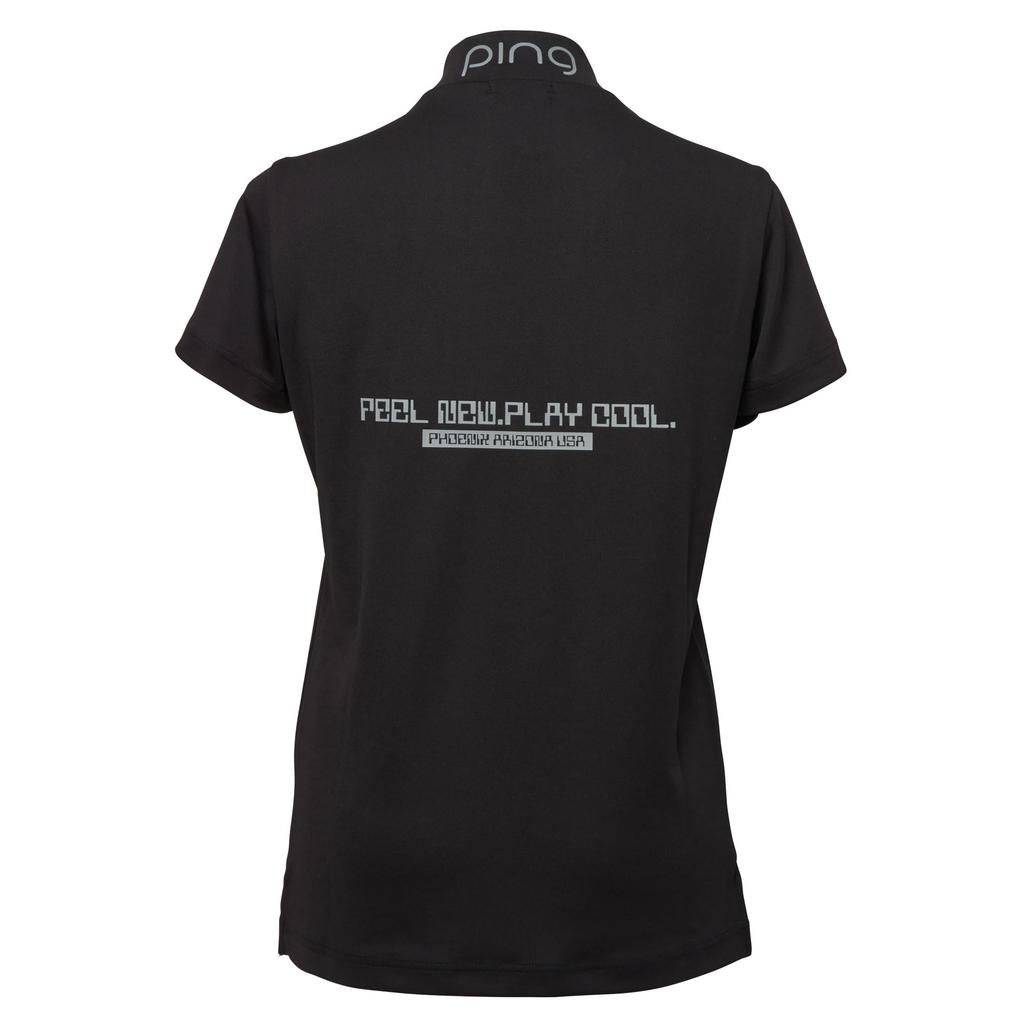 Ping Apparel Short Sleeve High Neck Shirt UV Golf Undershirt Size S Women's (Moisture-Wicking, Quick-Drying, Protection) / / 622-4167204 010_Black,