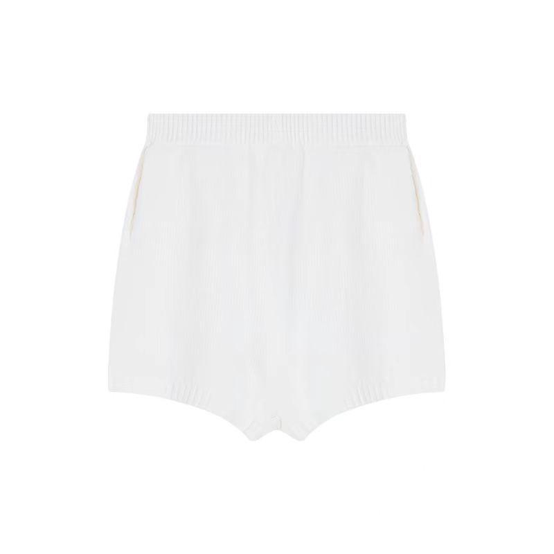 Women's Winter Black Knit Sweater and High-Waist Wide-Leg Shorts Two-Piece Set