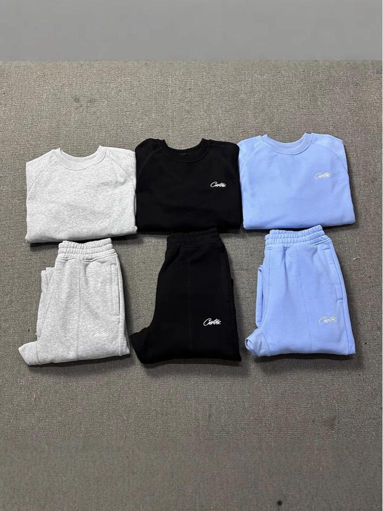 Набор: Худи Corteiz DRILL с вышивкой и куртка Alcatraz: Модный унисекс стиль High Street Хип-хоп