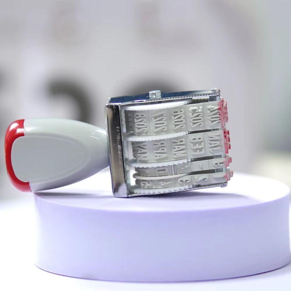 Vintage Digital Date Wheel Stamp Practical Date Rotating Stamp Number Roller Stamp Office Use