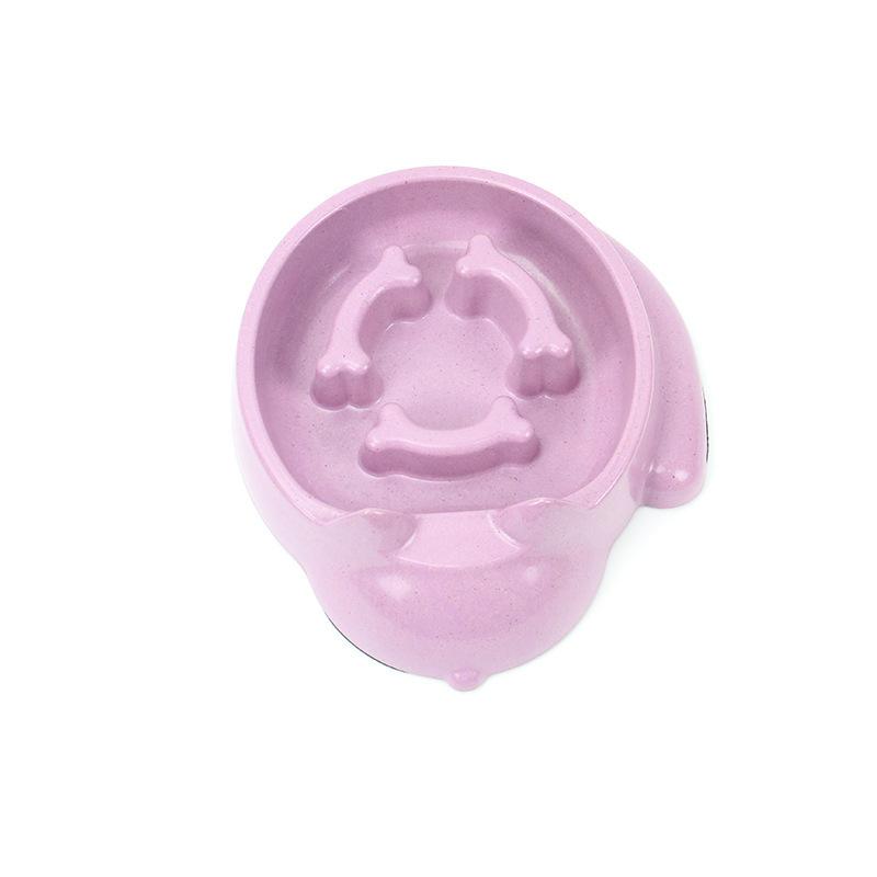 Медленная кормушка для домашних животных, нескользящая миска для корма для собак из бамбукового волокна, антизаглатывающая миски для кошек и щенков, медленное кормление для собак средних и маленьких пород