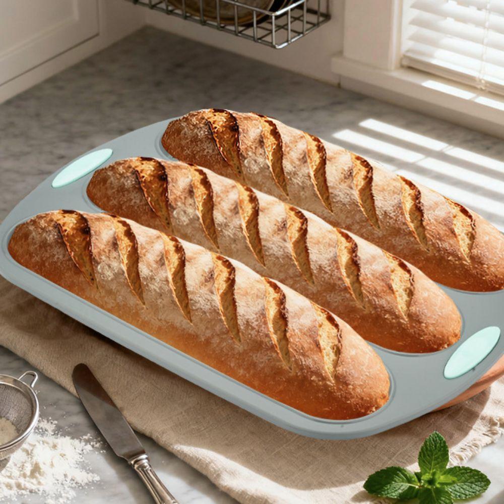 Household Non-stick Silicone Bread Pan Anti-scalding Heat-resistant Baking Mold Easy Release Rectangular Baking Tray Oven