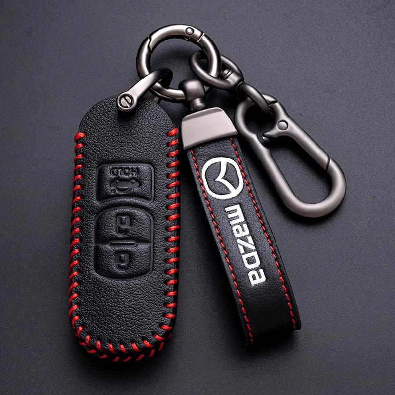 Leather Car Key Cover Case For Mazda 2 3 5 6 CX-3 CX-4 CX-5 CX-7 CX8 CX-9 CX30 CX-302019 2020 Atenza Axela MX5 b55
