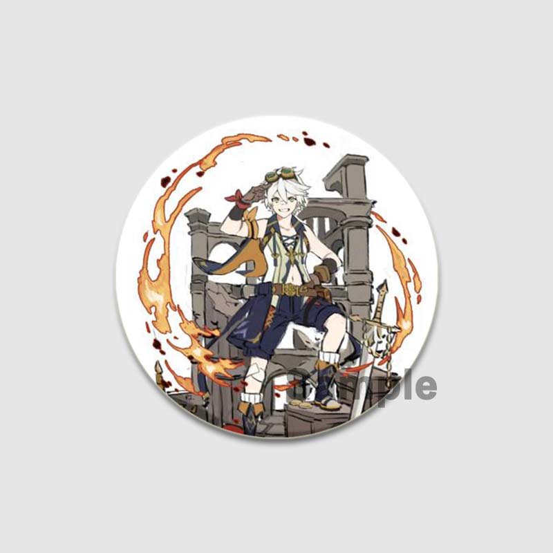 Значки Bennett 32/44/58 мм, аниме-броши ручной работы Genshin Impact, значок на лацкан игрового персонажа, креативный значок в виде мультяшной фигурки, подарочный аксессуар