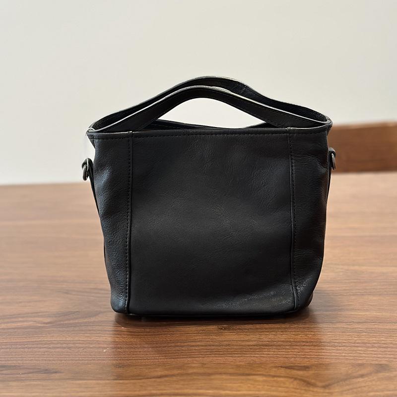 Johnature Сумка-ведро из натуральной кожи, повседневная однотонная женская сумочка, универсальная сумка через плечо