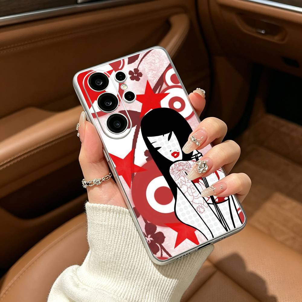 Retro Cute Vibe T-Tokidoki Art Phone Case For Samsung S25,S24,S21,S22,S23,S30,Ultra,S20,Plus,Fe,Lite Transparent Cover